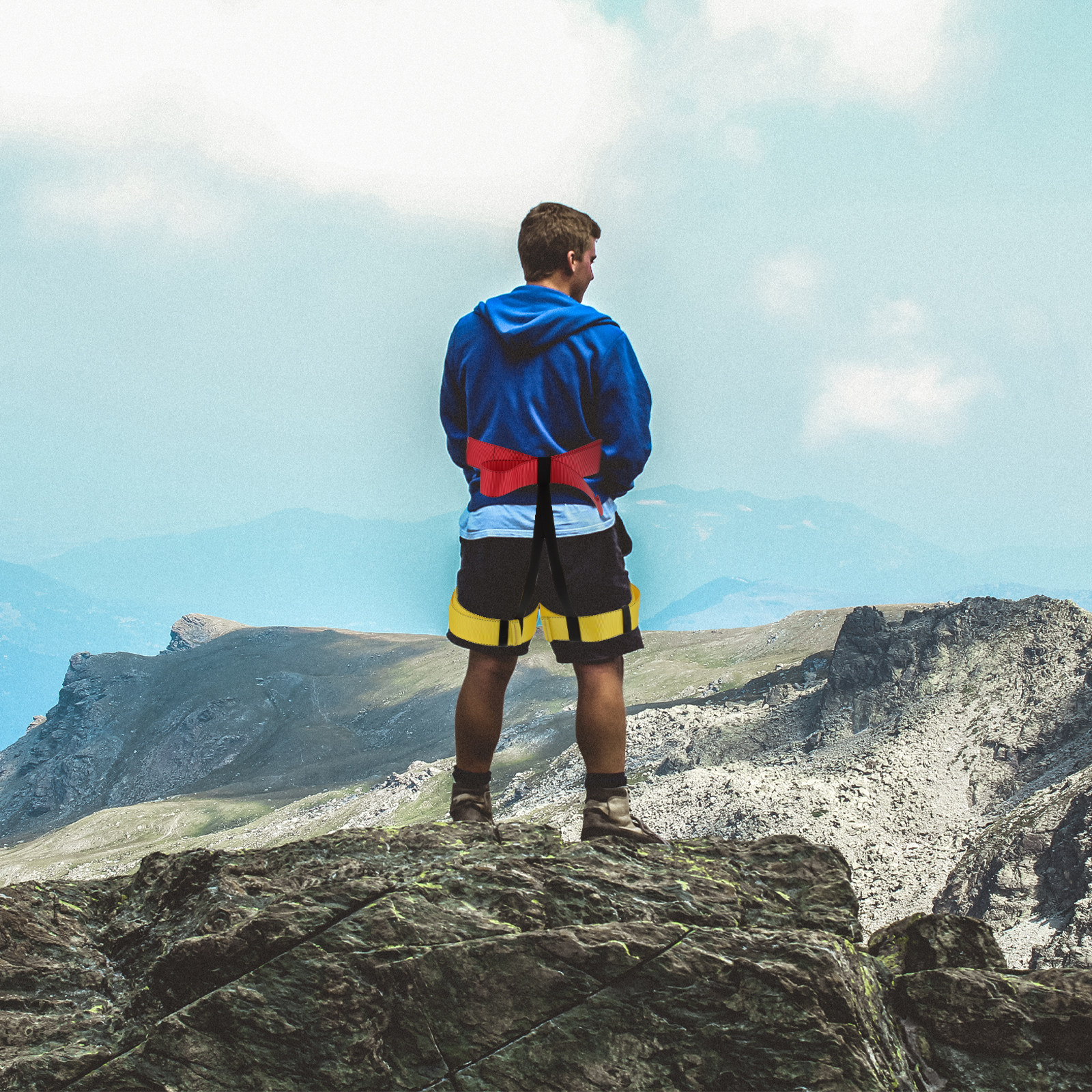 Outdoor Adventure At - Half Body Climbing Harness Polyester Safety