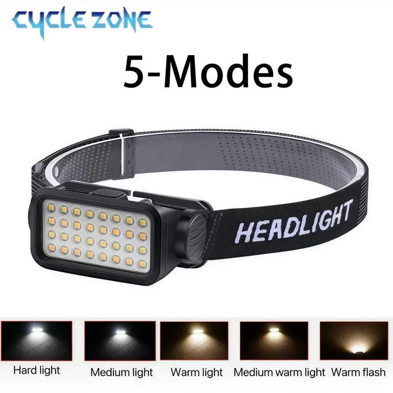 Rechargeable Headlamp with 32  - مراجعة Outdoor Adventure At وسعره