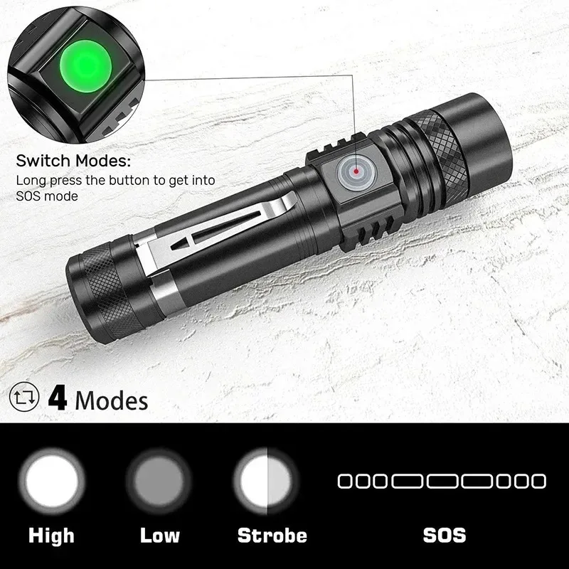 Rechargeable T6 Handheld Flash - مراجعة Outdoor Adventure Travel وسعره
