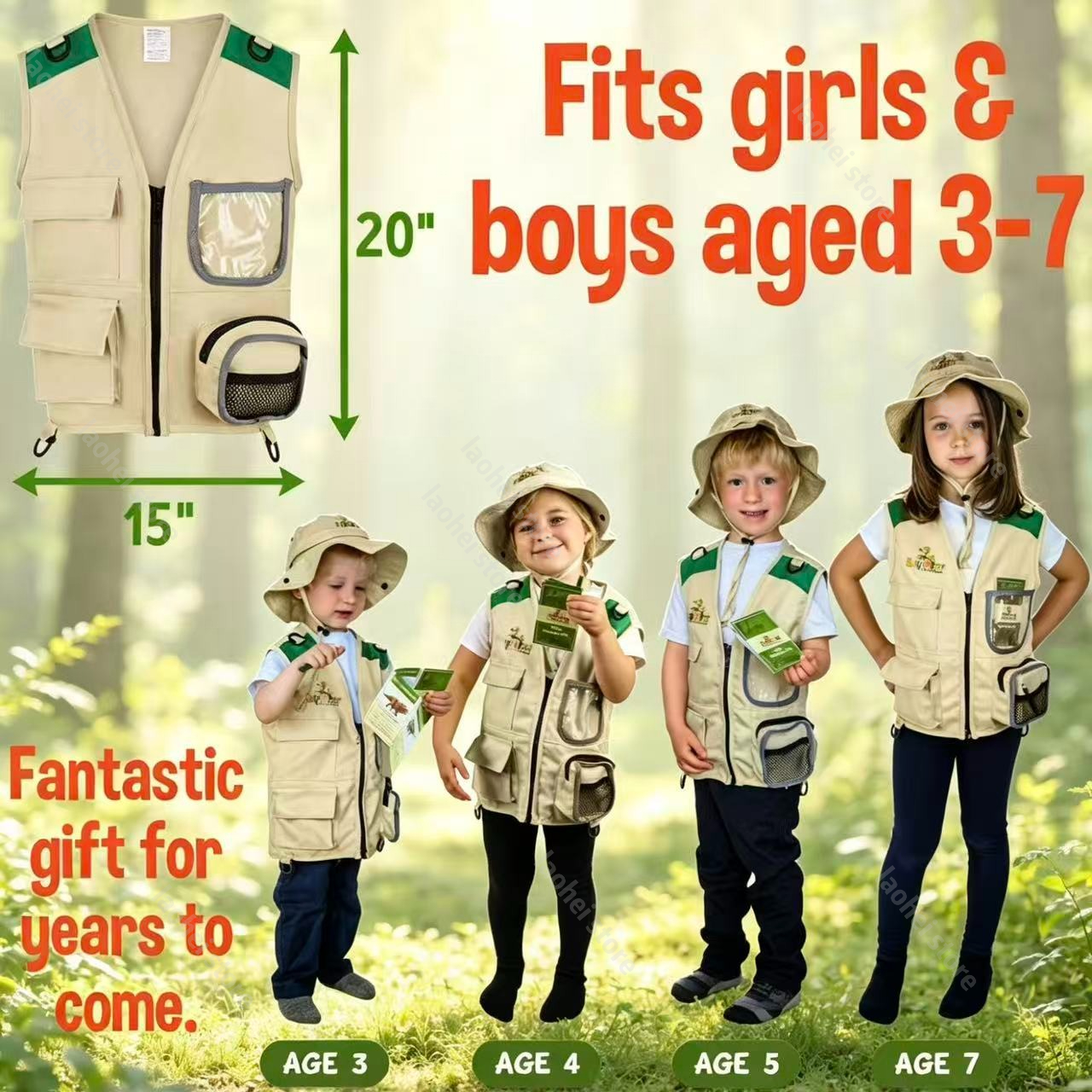 Kids Explorer Vest and Hat Cos - مراجعة Outdoor Adventure For Kids وسعره