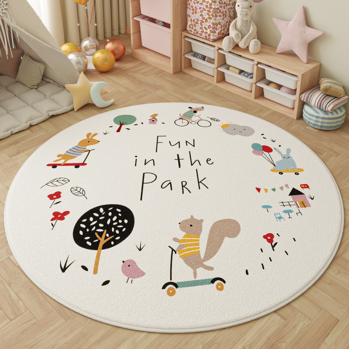 Fun in the Park Kids Round Rug - مراجعة Outdoor Adventure For Kids وسعره