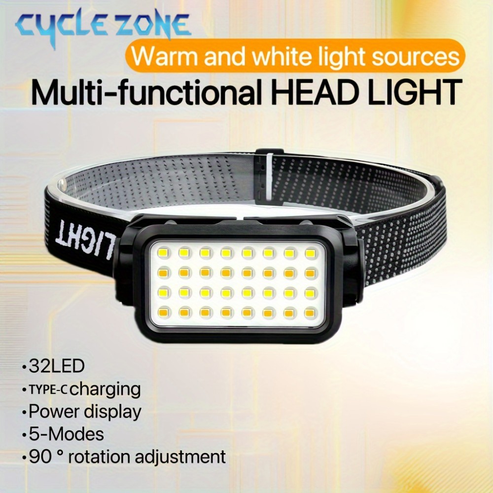 Rechargeable Headlamp with 32  - مراجعة Outdoor Adventure At وسعره