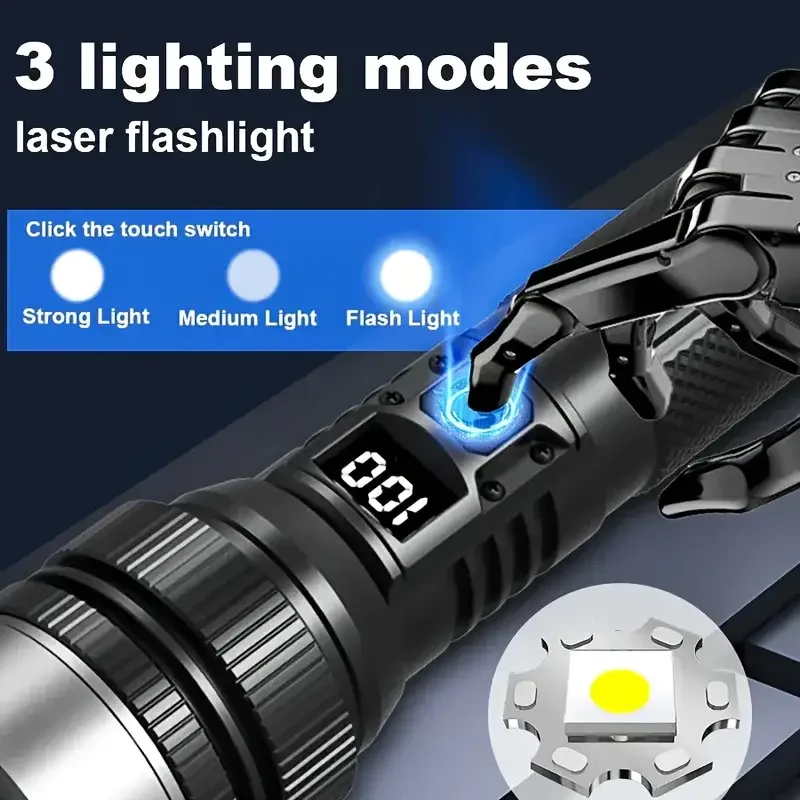 900000LM Powerful LED Flashlig - مراجعة Outdoor Adventure Travel وسعره