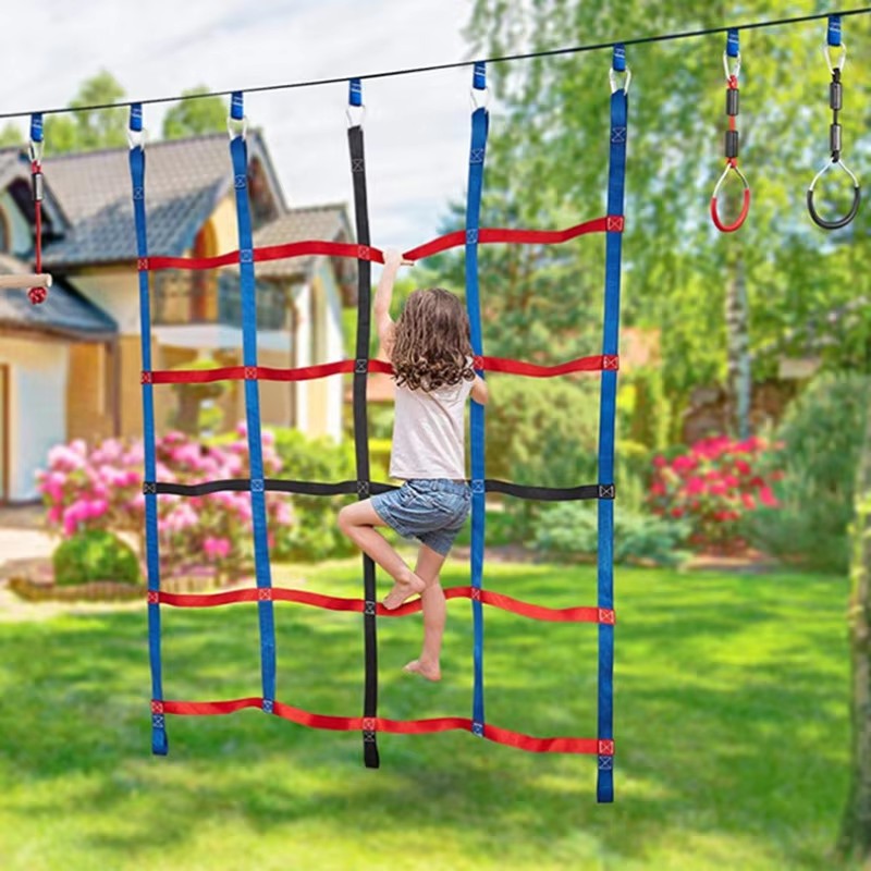 Outdoor Colored Ribbon Climbin - مراجعة Outdoor Adventure For Kids وسعره