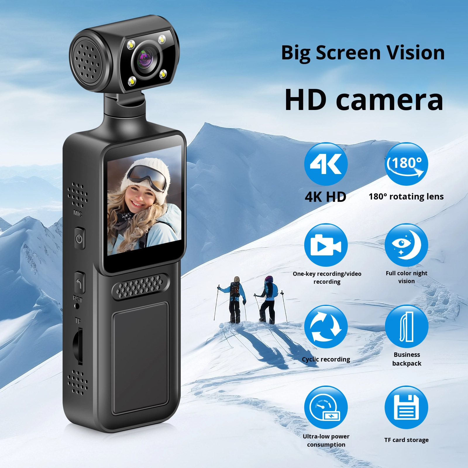 Portable HD WiFi Body-Worn Cam - مراجعة Outdoor Adventure Videos وسعره