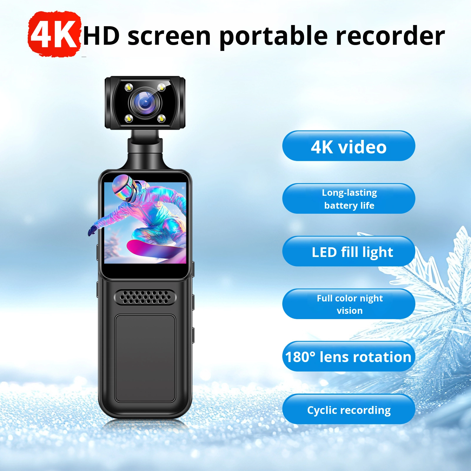 Portable HD WiFi Body-Worn Cam - مراجعة Outdoor Adventure Videos وسعره