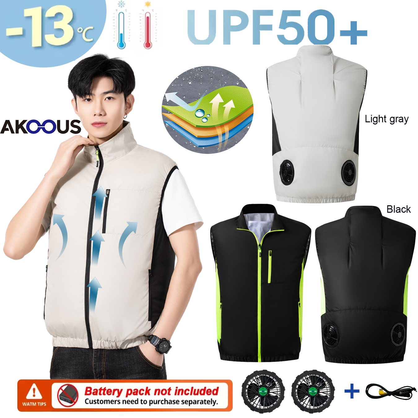 12V 5V USB Cooling 4 Fans Vest - مراجعة Outdoor Adventure Clothing وسعره